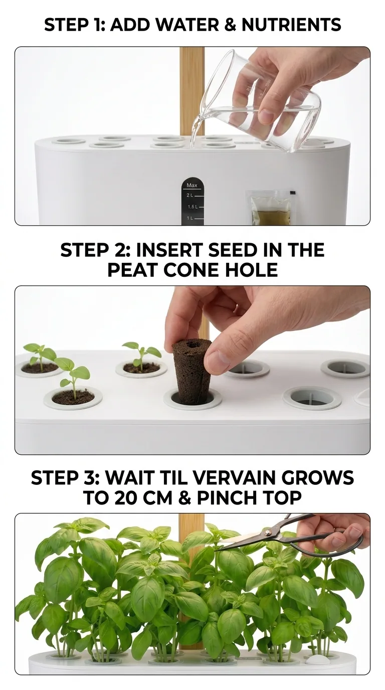 ManorLeaf planter with young basil seedlings