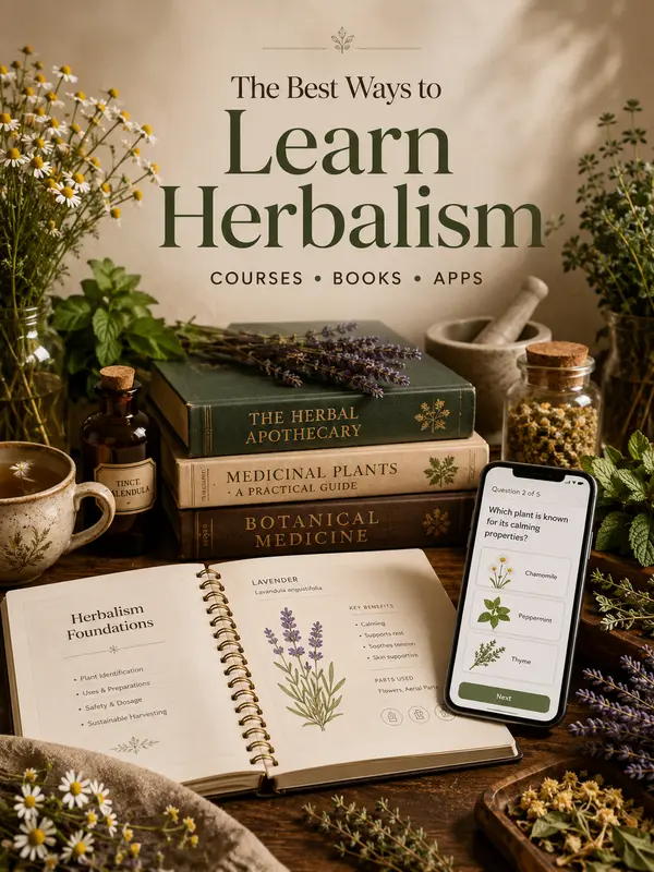 Les 3 meilleures façons d'apprendre l'herboristerie : cours, livres ou application mobile ?