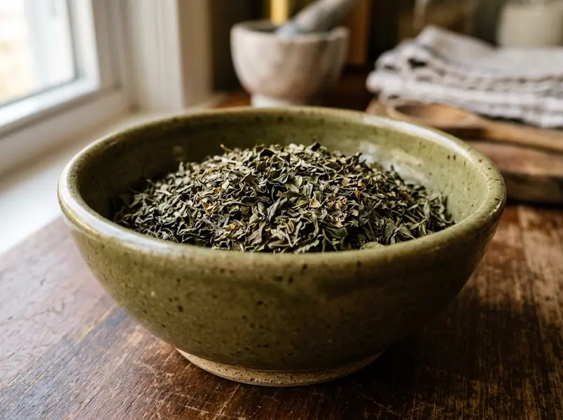 Préparation d'une infusion de basilic