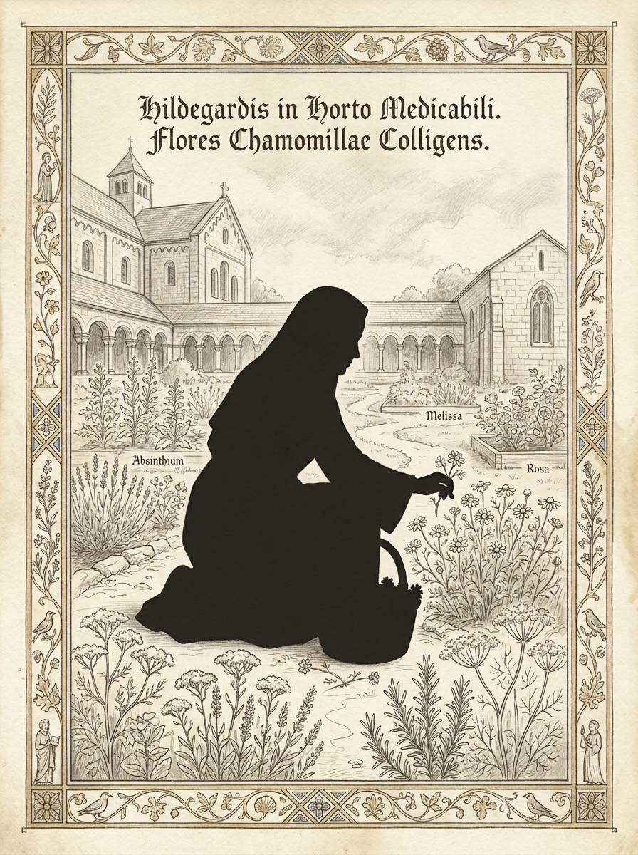 Hildegarde de Bingen, religieuse, autrice et herboriste du XIIᵉ siècle
