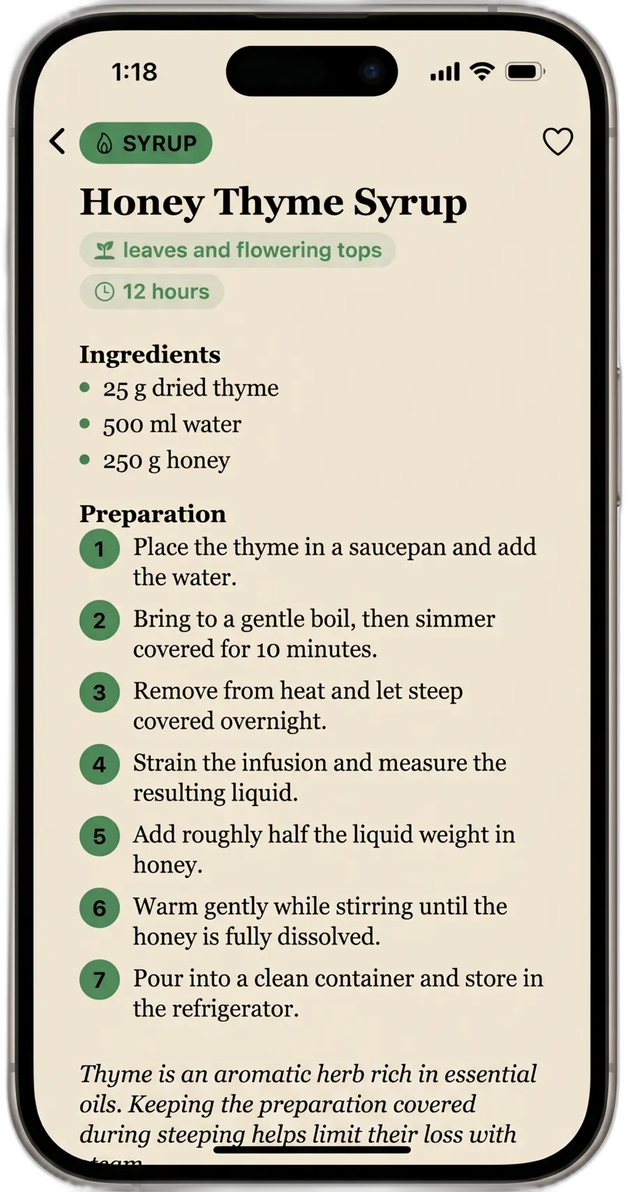 Vervain herbal recipes screen